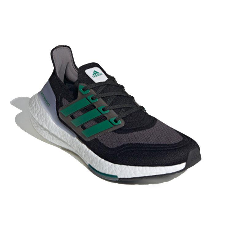 adidas UltraBoost 21 Black Sub Green Мужские кроссовки White Cloud-White Core-Black FZ1923