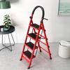 Multifunctional Folding A-Frame Steel Ladder with 4 and 5 Steps for Indoor Use