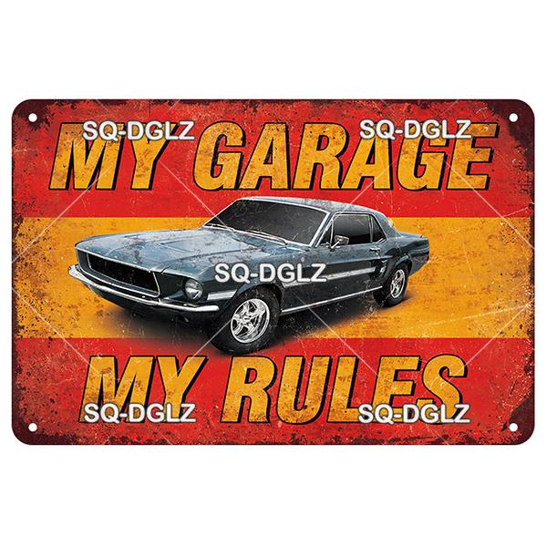 SQ-DGLZ винтажная металлическая вывеска, классические автомобили, жестяная вывеска, тарелка для гаража, магазина, домашний бар, дверь, Настенный декор, наклейка, украшение, табличка, постер