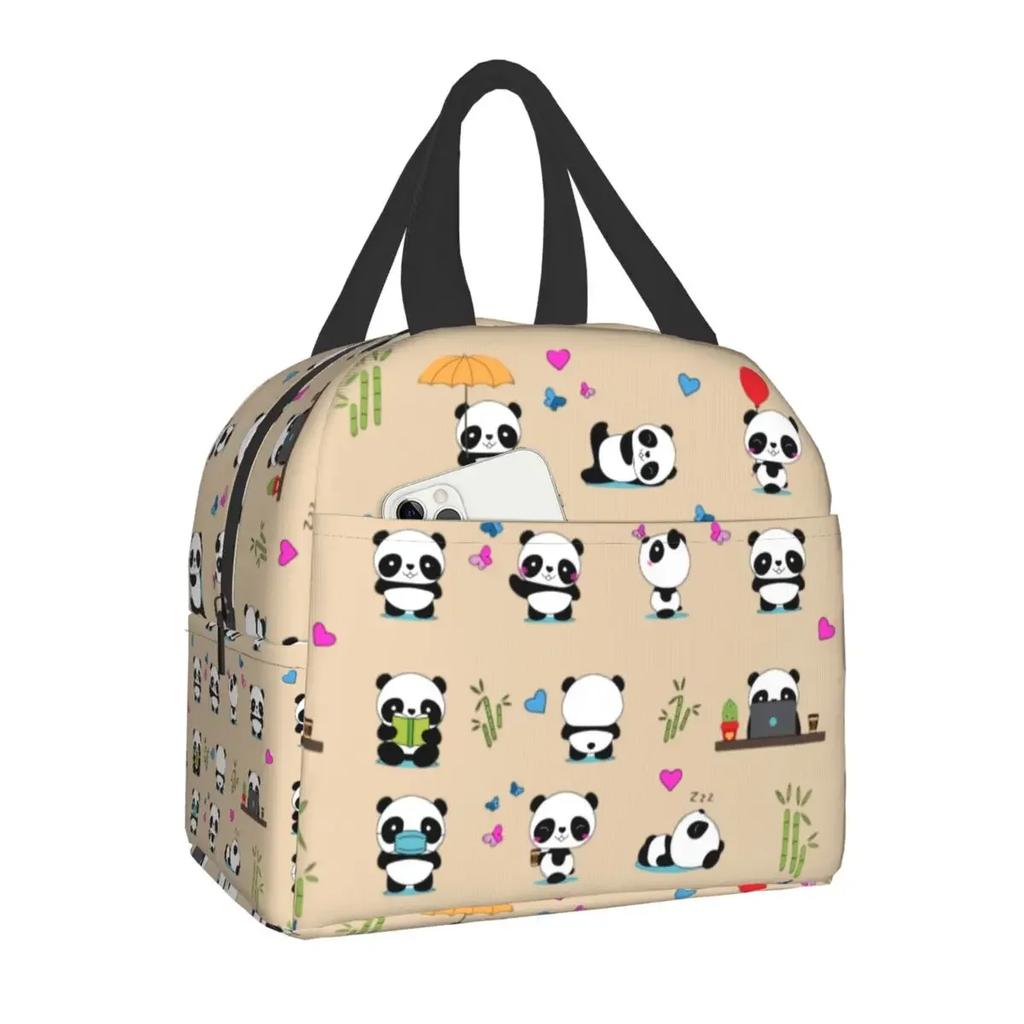 Сумка для обеда Panda Bear, переносная термосумка для кемпинга, путешествий, ланч-бокс для женщин и детей, для работы, пикника, хранения продуктов