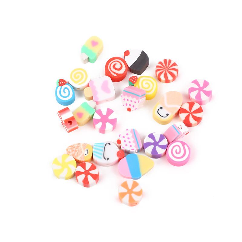 Diy Polymer Clay Soft Ceramic Beads, Round Soft Ceramic Beads Handmade Jewelry Accessories