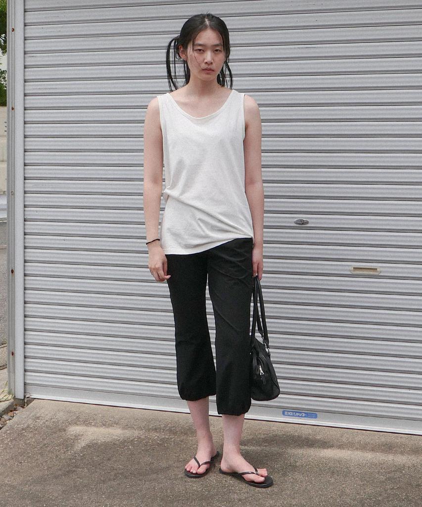 STEP AROUND Summer Easy Banding Pants_Black