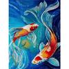 Рыбы животные 5D Алмазная вышивка крестиком DIY алмазная живопись полная круглая мозаика стразы дома рукоделие Painte