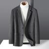 Осенне-зимний двусторонний шерстяной легкий роскошный деловой однотонный пиджак для людей среднего возраста и молодежи