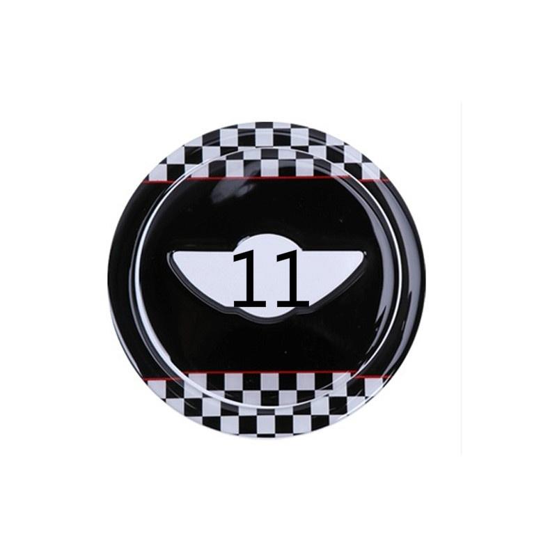 Значок-наклейка на руль Mini Cooper с дизайном Union Jack и клетчатым узором