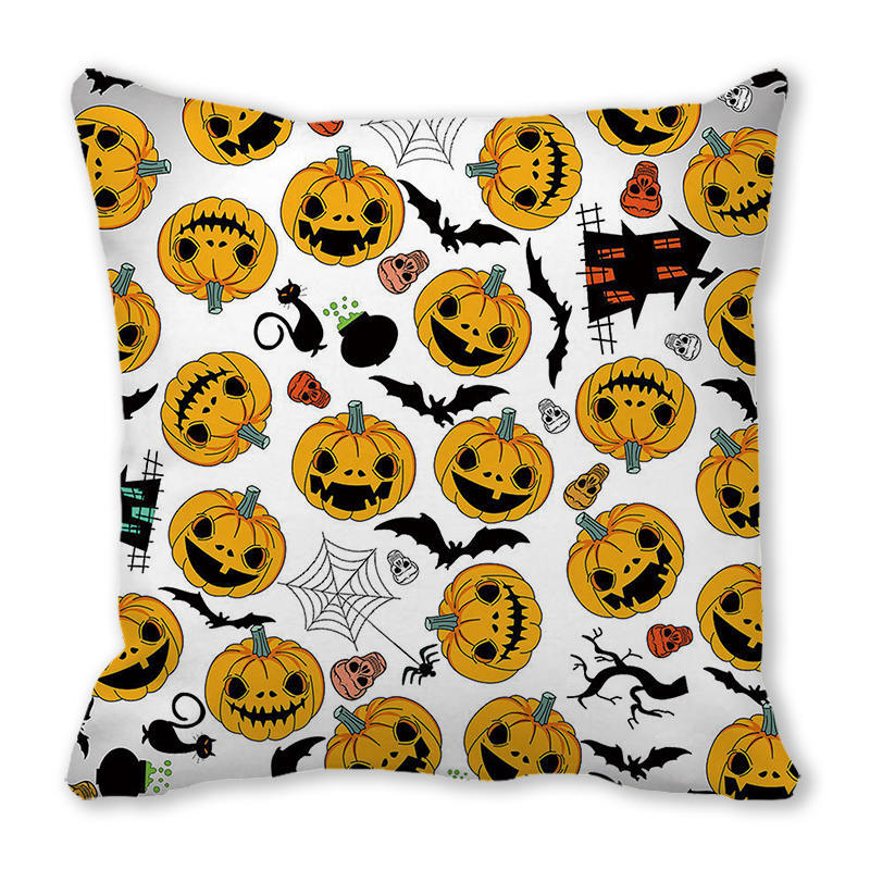 Хэллоуин ужас тыквенный принт наволочка для дома гостиная диван украшение квадратная полиэстеровая наволочка