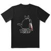 CA0213 100% Cotton Short Sleeve Cat Unisex T Shirt Casual Summer Loose Cat Mens Tshirt for Men Cool Men T-shirt Male Tee Shirts