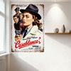 Винтажный металлический постер к фильму «Касабланка» - Богарт Бергман Хенрейд, эстетика нуара 1940-х, настенный декор для бара, кафе, мужской пещеры