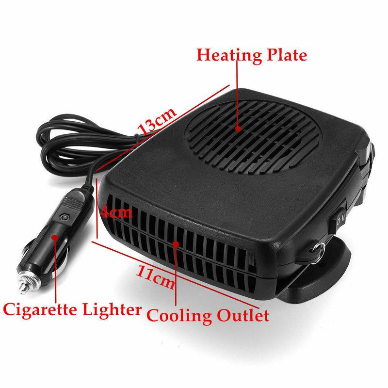 DC 12V ABS Car Heater Fan Car Dryer Windshield Demister Defroster Camper Car Air Conditioner Heater Accessories