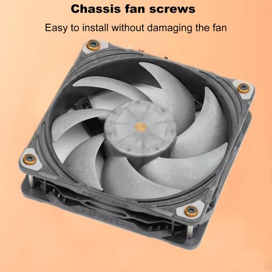 4 шт. Винты для крепления вентилятора корпуса компьютера Винты для вентилятора Металлические длинные для крепления радиатора охлаждения ПК