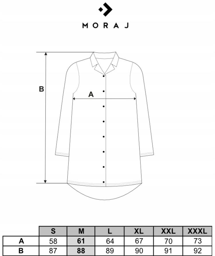 Buttoned Nightgown Viscose Pajamas for Women with Long Sleeves MORAJ XL PATT 2