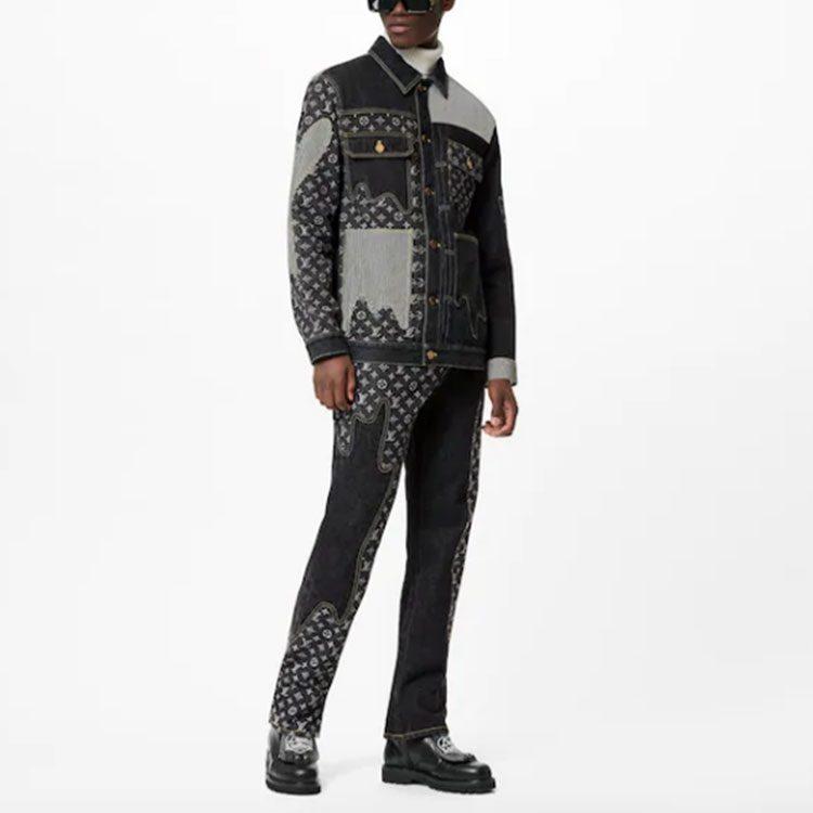 Louis Vuitton Джинсовая куртка мужская черная 1A9K64