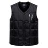 Мужской осенне-зимний водонепроницаемый жилет без рукавов с v-образным вырезом, однотонная теплая куртка