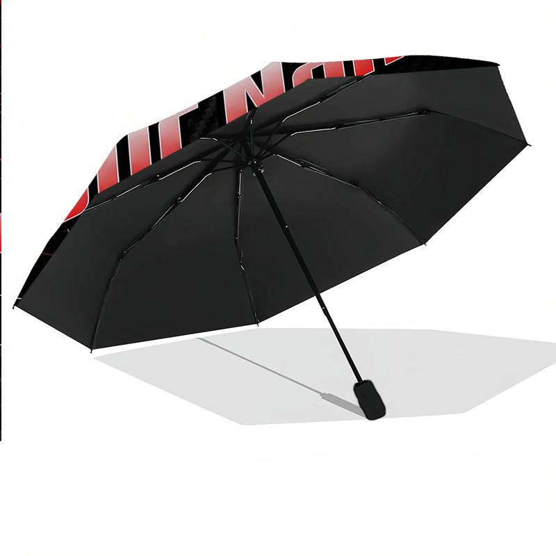 8 Rib Auto Folding Umbrella Poland Print Custom Name Text Portable Rain Gear