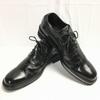 DAKS Genuine Leather Business Shoes Black Size 26.0B Plain Toe Men's(USED)