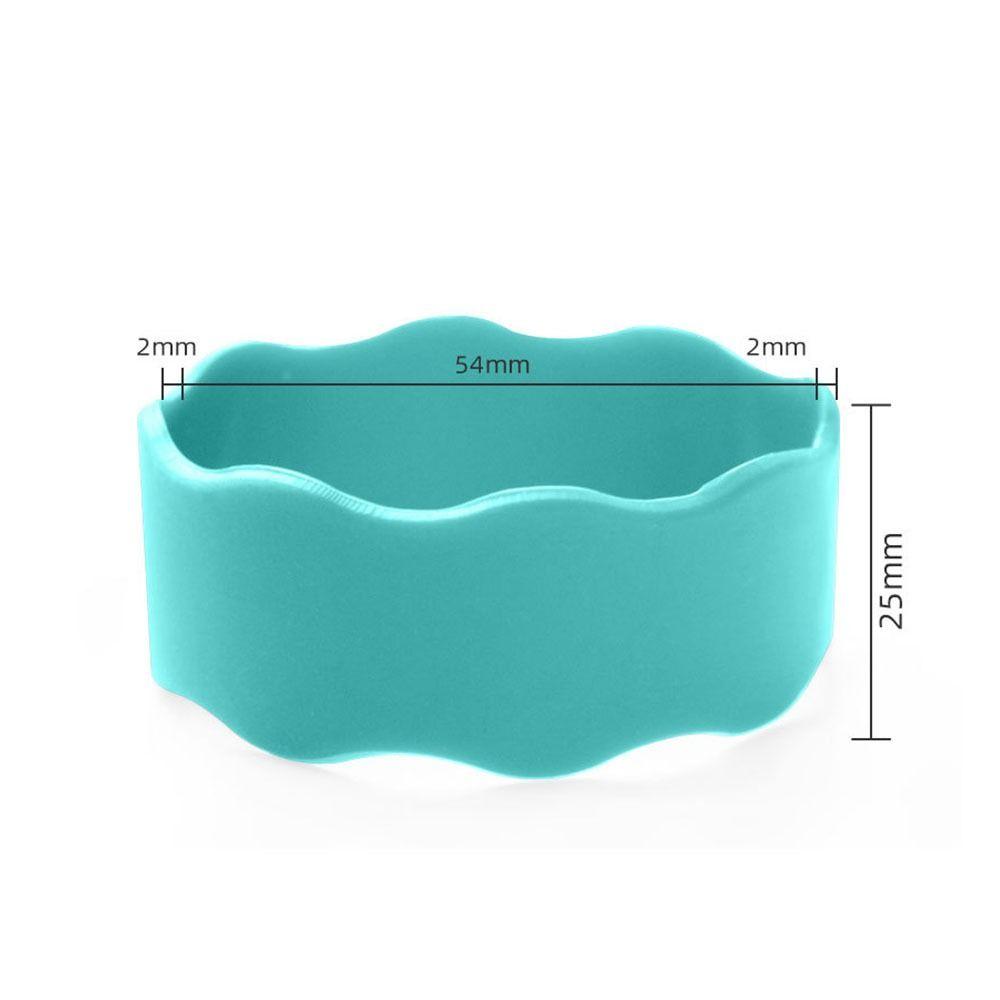 New Silicone Bottle Anti-Slip Band Reusable Solid Color Heat Insulation Bands Water Proof Water Bottle Labels