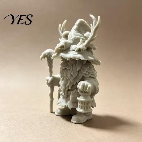 Fantasy Dwarf Figurine Wizard Figurine, 3D Printed Mage Statue, Forest Sorcerer Decor Ultra-precise Printing for Desk Shelf, Easter Gift Collectors
