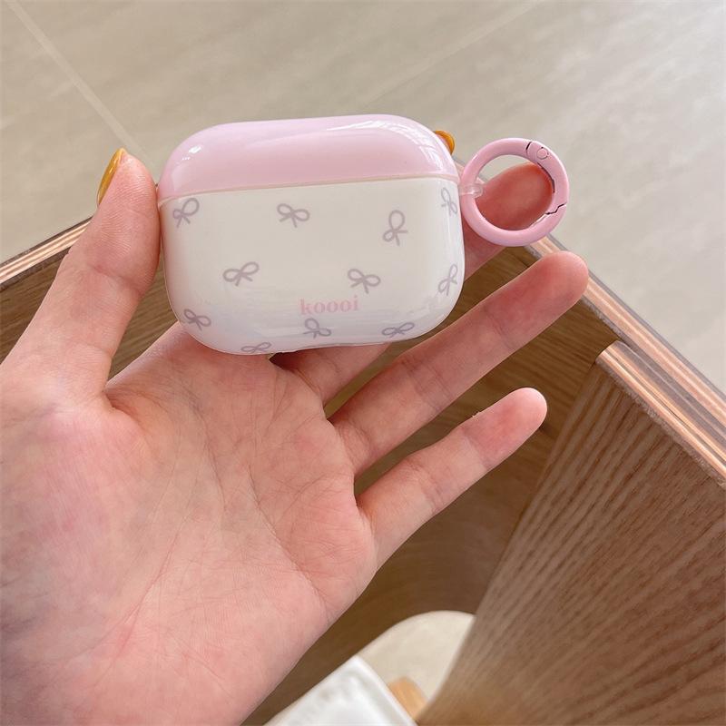 Корейский ins розовый бант чехол для наушников AirPods Pro для Apple 1/1 поколения беспроводной Bluetooth чехол