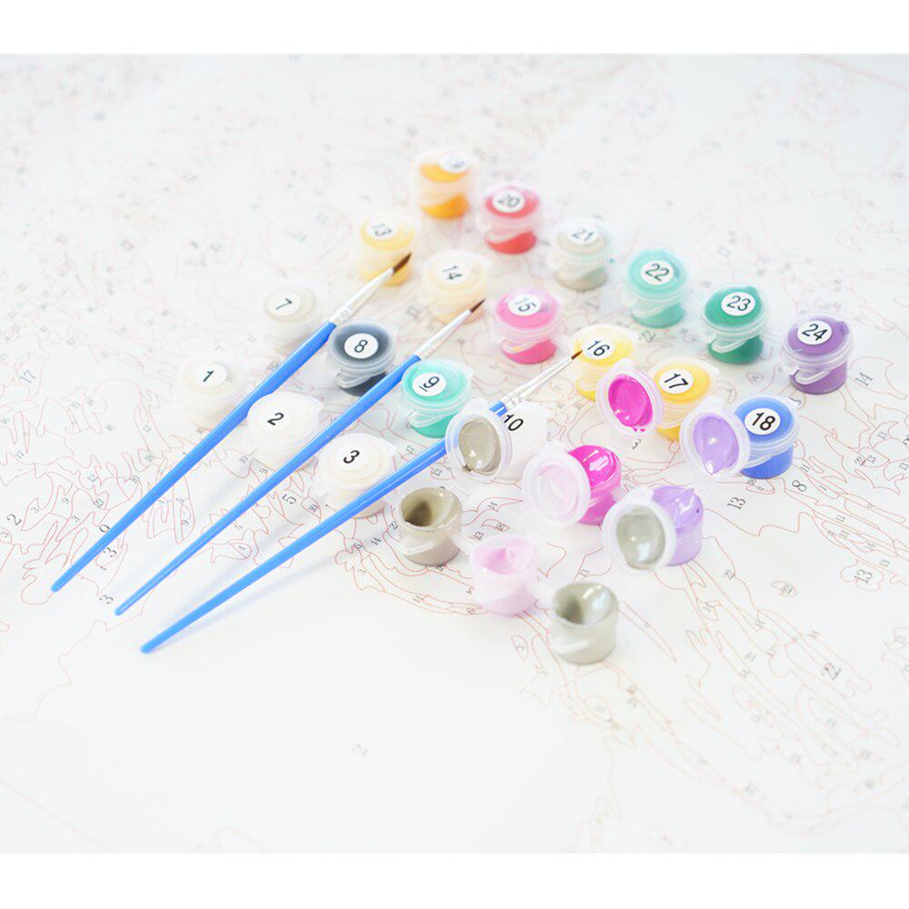 Ночные сцены в городе, освещение лестницы, зимний пейзаж, холст, картина, акриловая раскраска по номерам, украшение для дома 40x50 см