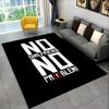 Забавные слова Черно-белый цвет Ковер, Предметы домашнего обихода для гостиной и спальни Коврики для дивана, Дверной коврик Напольный Противоскользящий коврик, Подарок