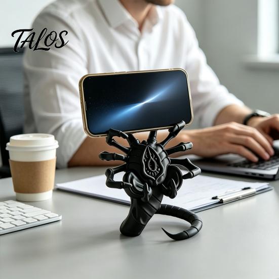Стабильный держатель для смартфона, 3D-печатный держатель для телефона в стиле научно-фантастического хоррора, Новая подставка, Уникальный гаджет для видеозвонков, Компактное коллекционное украшение и для рабочего стола