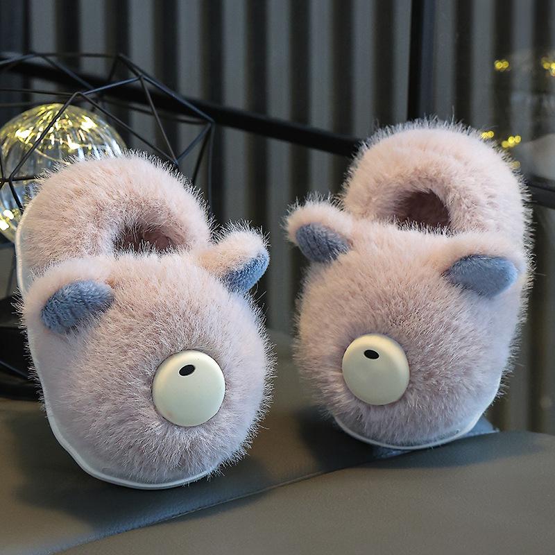 Детская обувь Нескользящие Теплые Женские тапочки Милые Мультяшные Зимние Хлопковые Вставки Хлопковые тапочки Кроссовки для девочек Zapatos Niña