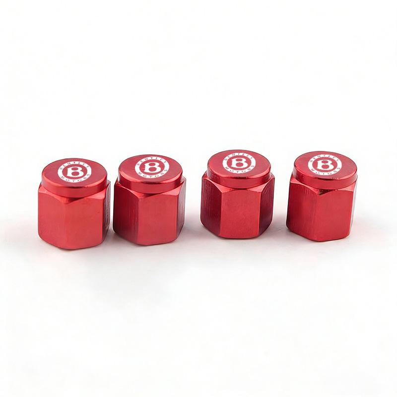 4Pcs Stainless Steel For New Bentley Flying Spur Continental GT Bentayga Mulsanne Car Tire Valve Caps Wheel Stem Dustproof Cover GH2