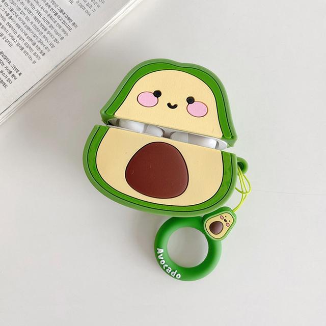 Силиконовый чехол с 3D-мультяшным персонажем для Apple AirPods с брелком - ударопрочный и пыленепроницаемый