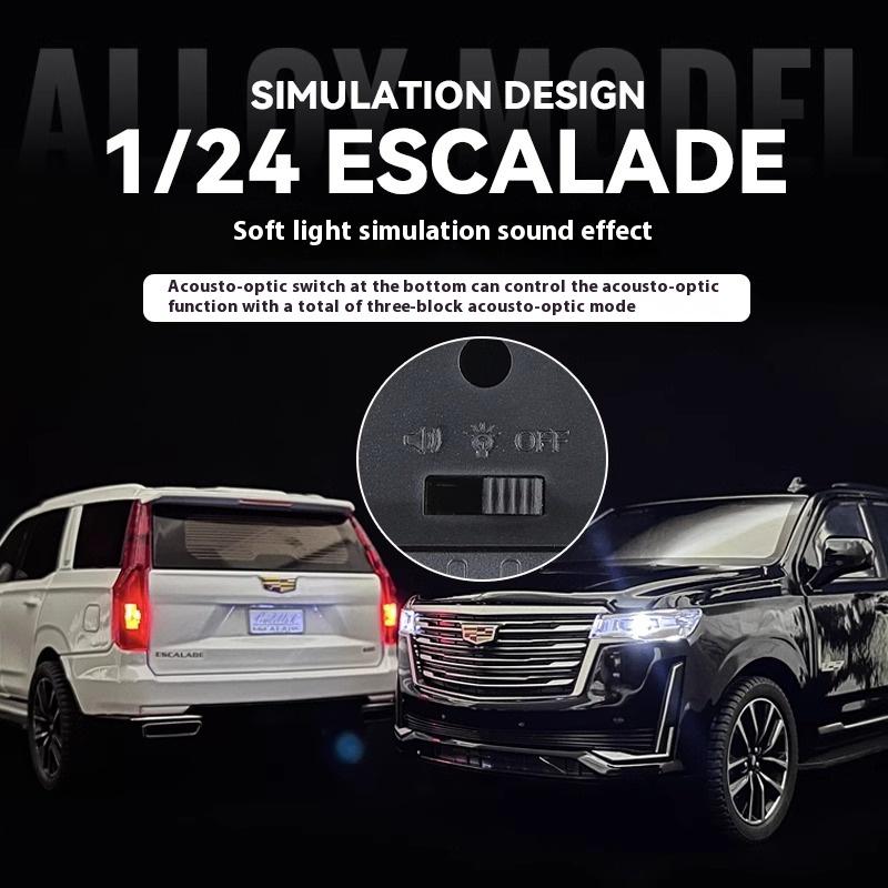 Масштаб 1/24 Cadillac Escalade Внедорожник Сплав Литье под давлением Модель Игрушка с инерционным механизмом Подарок Друзьям Коллекция Хобби Декоративный Прекрасный Подарок