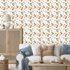 Farm Animals Wallpaper White and Lime for Living Room and Bedroom 50x1000