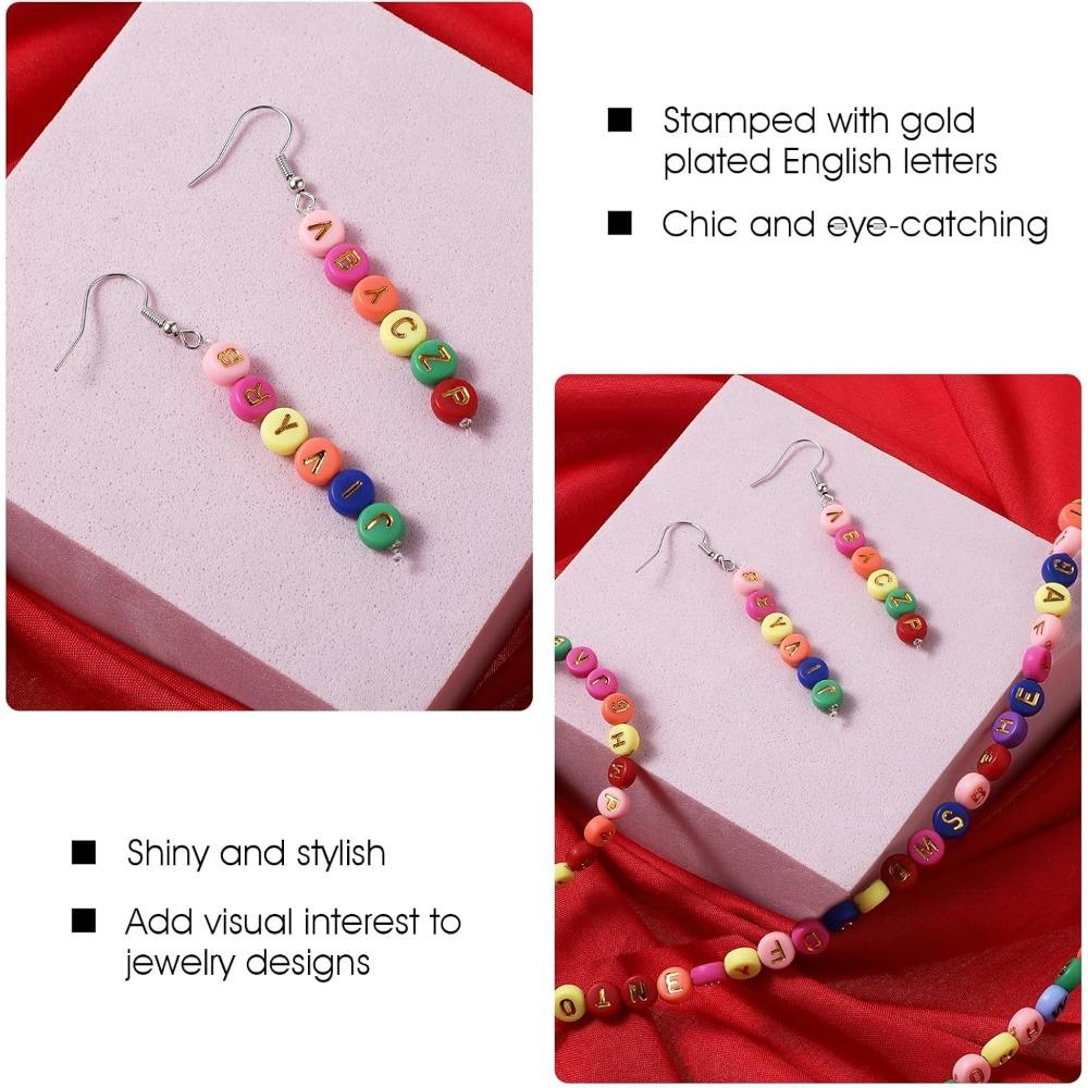 100/500/1000 шт. акриловые бусины с буквами для изготовления браслетов 7 мм круглые бусины с буквами оптом для изготовления браслетов из ювелирных изделий с рулонной проволокой