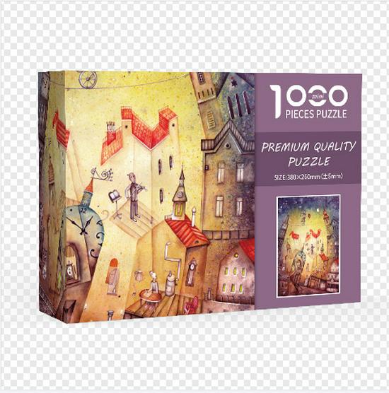 «Белая карточка Мини Пазл Большая волна Канагава 1000-элементный - Плотно прилегающие, без свободных элементов»