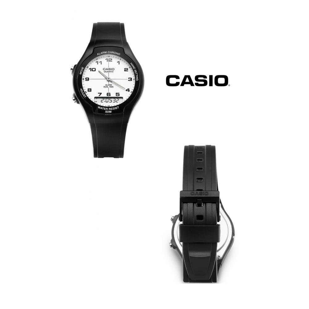 Casio Aw 90h 7bvdf  Aw 90h 7b  Аналого-цифровые публичные уретановые часы