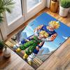 Saiyan Warriors in Battle Stance Patterned carpet, non slip mat suitable for living room and bedroom sofas