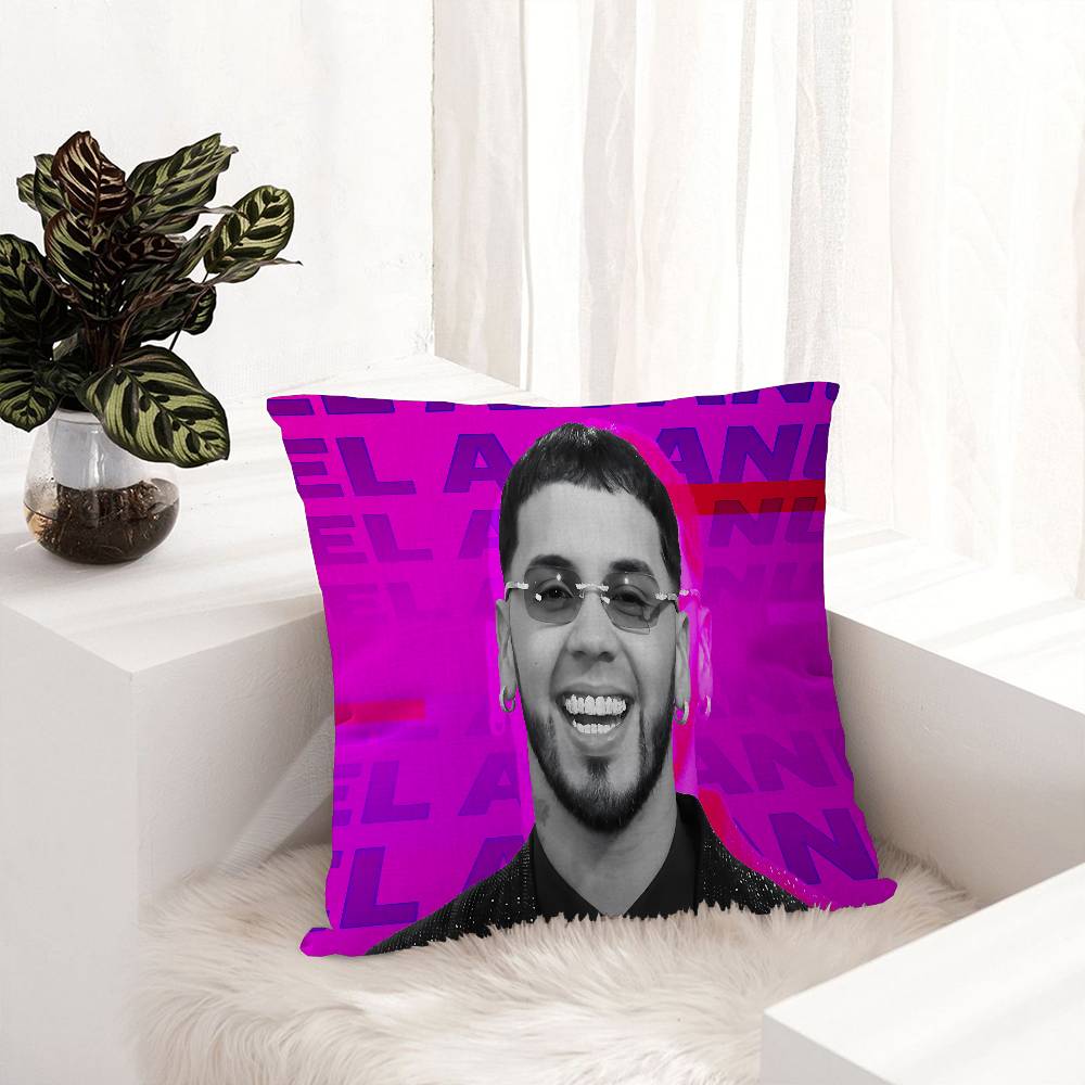Классический рэпер Anuel AA Музыкальная наволочка Подушка Чехол для подушки Обивка Диван Плед Домашний декор Наволочка