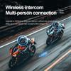 KEBIDUMEI Motorcycle Helmet Intercom Headset for 2 Rider 500M Interphone Bluetooth 5.3 Waterproof Wireless Speaker Earphone