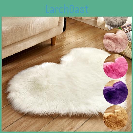 Soft Heart Soft Durable Shape Plush Fluffy Rug Antislip Carpet Floor Mat Home Bedroom Decor