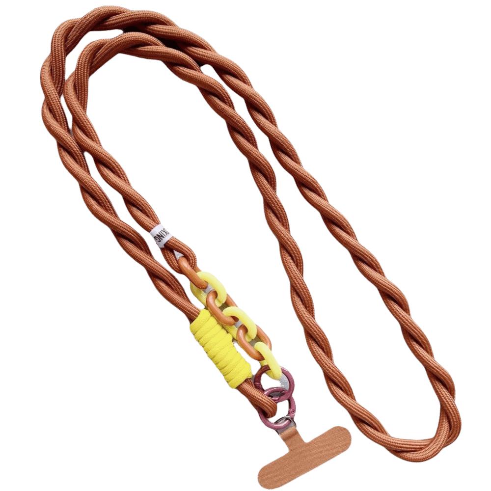 Dopamine Braided Phone Lanyard Nylon Crossbody Hanging Rope  Phone Charm Accessories