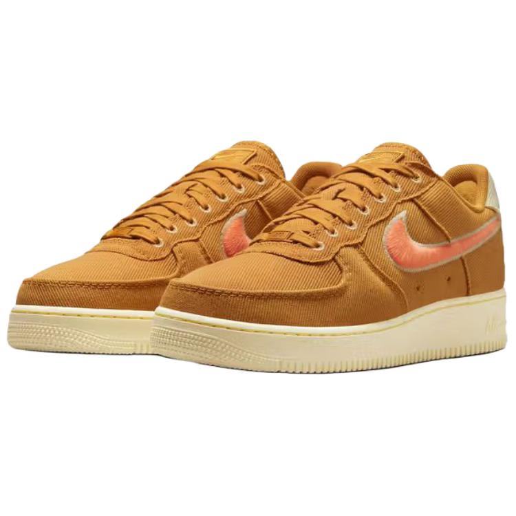 Nike Air Force 1 Low Canvas Pack - Пшеничный Унисекс Кроссовки Коричневый Командно-золотой Алебастр HV1204-700