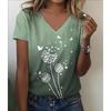 Women's 3D T-shirt Summer V-neck Short-sleeved Butterfly Print