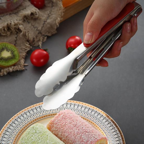 Food Tongs for Cooking Camping BBQ Lightweight Kitchen Pliers Stainless Steel Heat-Resistant Serving Tongs for Restaurants Home Kitchens Picnics