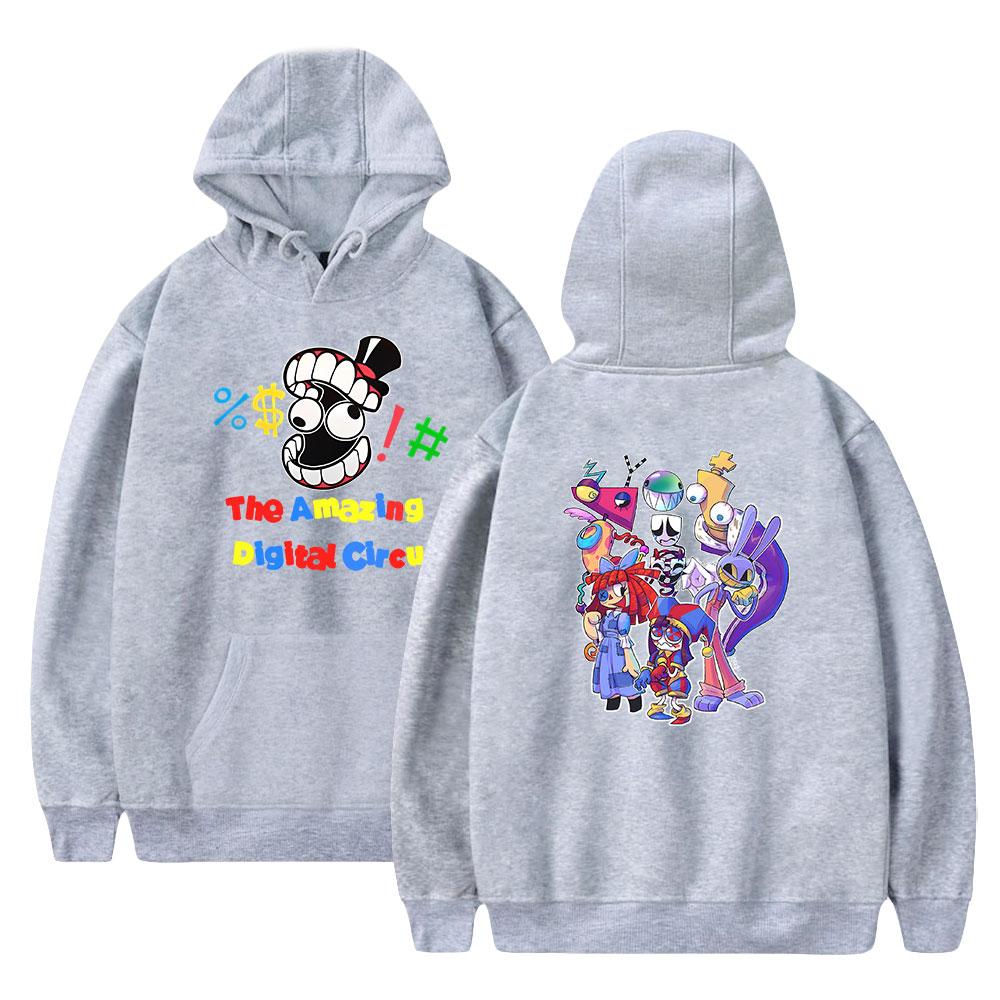 Толстовка с капюшоном The Amazing Digital Circus для мужчин, женщин, унисекс, с графическим принтом, крутая уличная одежда с капюшоном, пуловер с длинными рукавами, топы