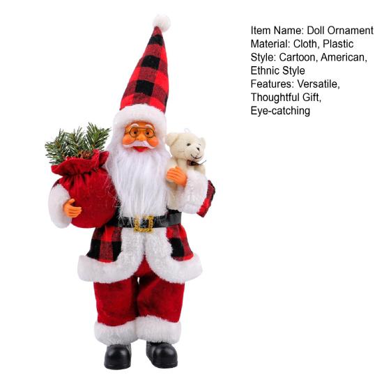 Рождественские украшения в виде куклы Санта-Клауса, милая реалистичная фигурка Санта-Клауса, праздничное украшение для дома, кухни, отеля