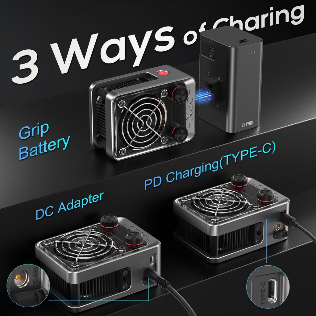 Flagship ZHIYUN MOLUS X60 Video 60W COB Color Temperature Weight Lightweight and App for Outdoor Studio Live TVC Product Portrait and Includes a