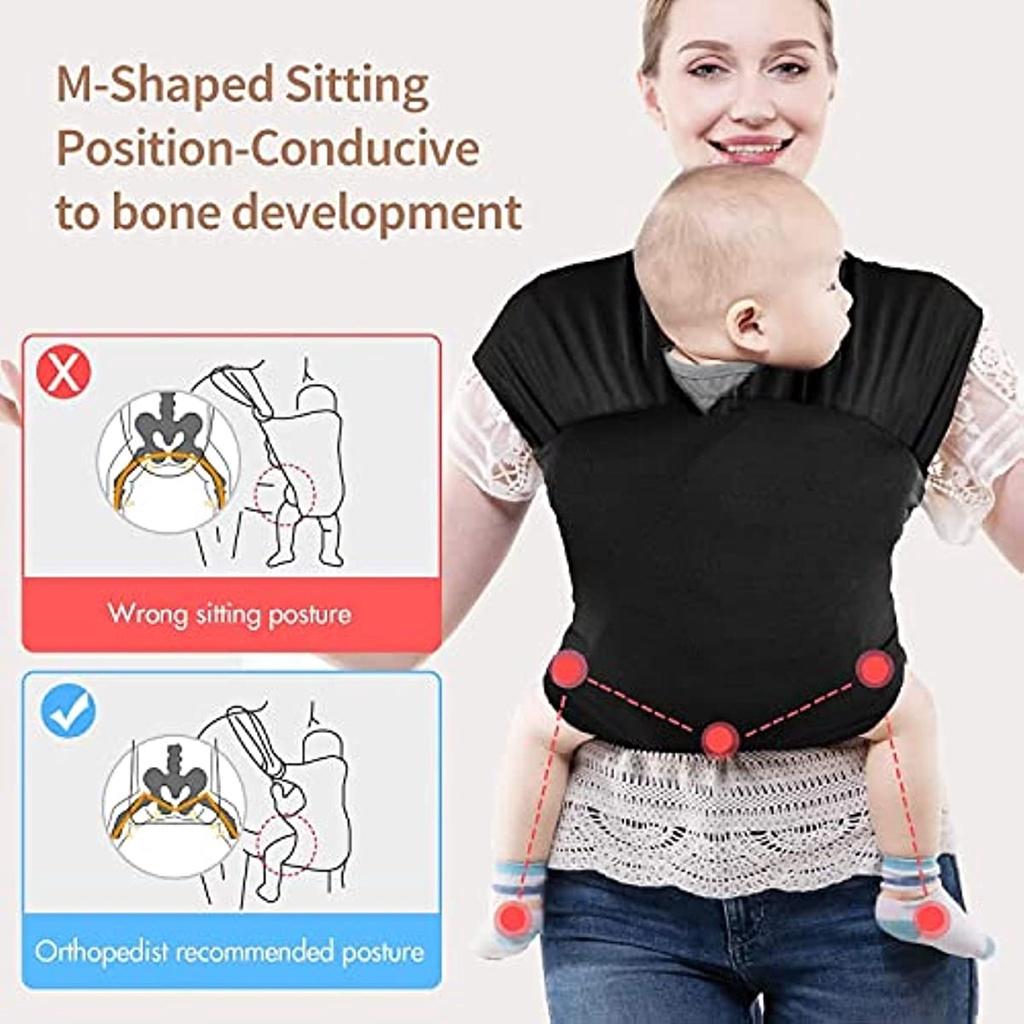 Держатель-тоут Эргономичный Легко надевается Мягкая легкая дышащая сетка Идеально подходит для новорожденных весом до 18 кг Длина 5 м С сумкой для переноски