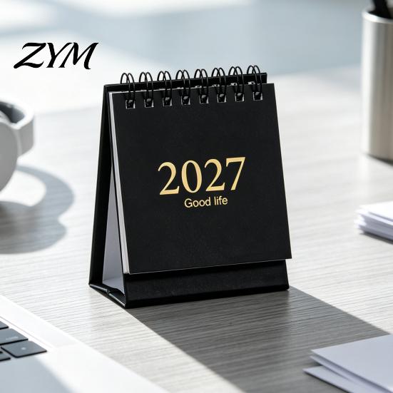 2027 2028 Monthly Desk Calendar 2027-2028 Mini Standing Flip Calendar, 18 Month Desktop Planner from Jan. Durable Coil Bound to Jun. 2028, Pocket Size