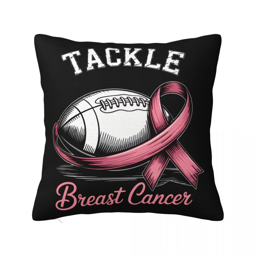 Breast Cancer Warrior Pillowcase Polyester Cushion Cover Decorative Throw Pillow Case Cover Home Dropshipping 4040cm