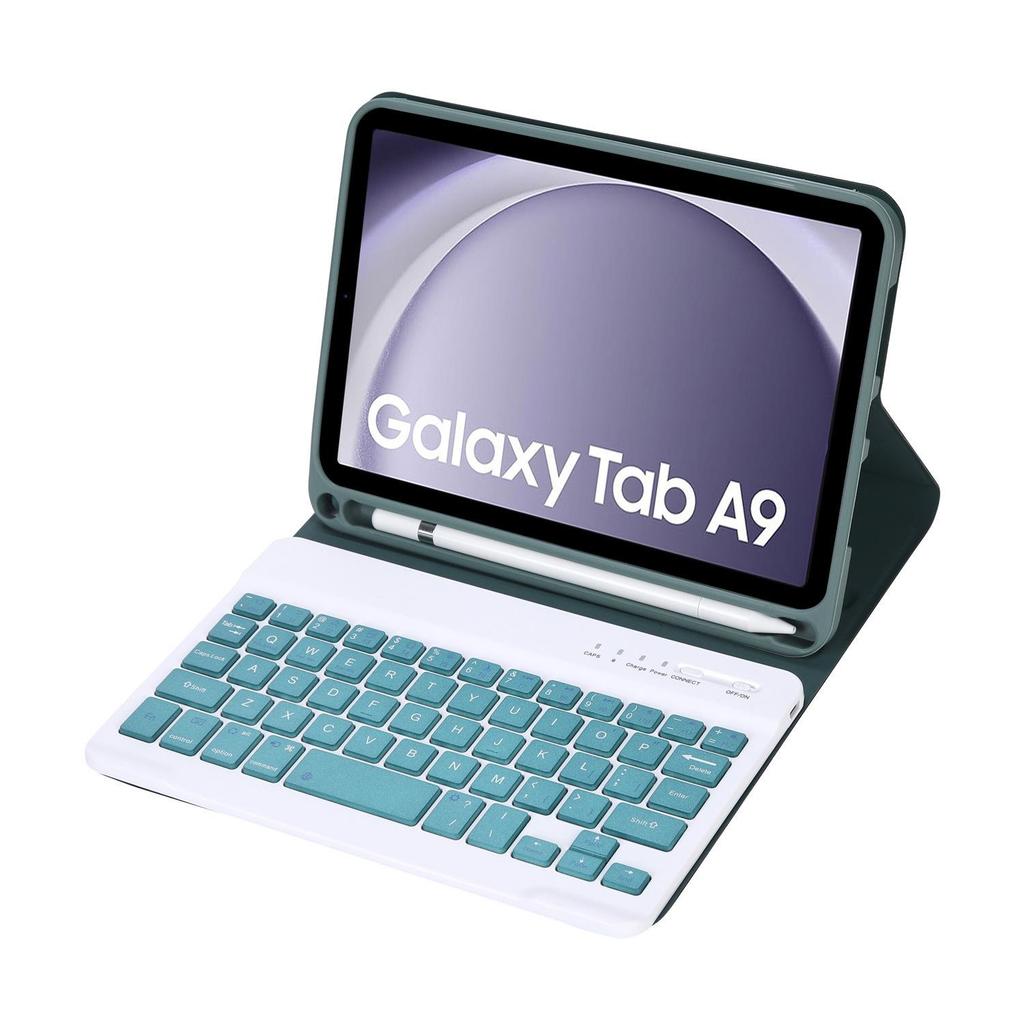 Совместимо с Samsung Galaxy Tab A11: Чехол со слотом для стилуса и круглой крышкой, Bluetooth-клавиатура для 8,7-дюймового планшета.