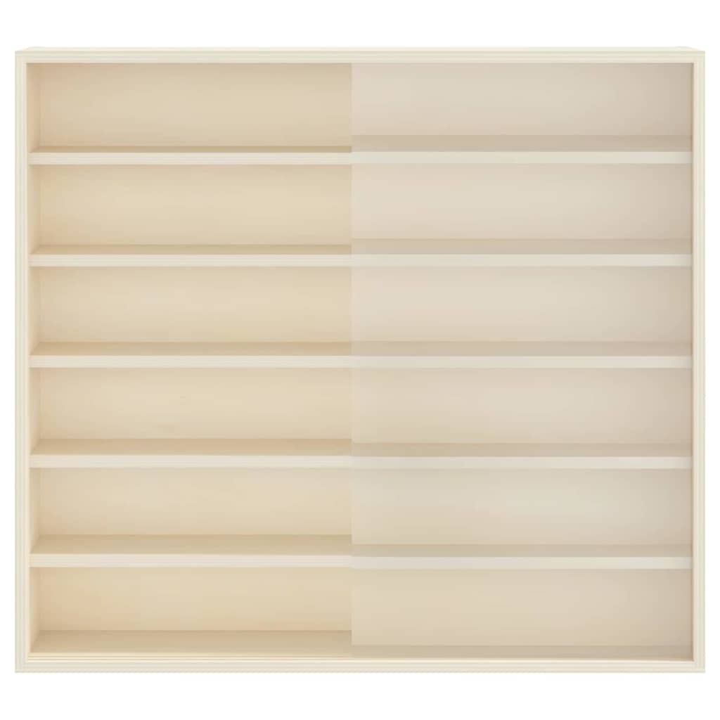 Wall Mounted Display Case with Shelf Beige 60 x 8.5 x 54 cm Plywood