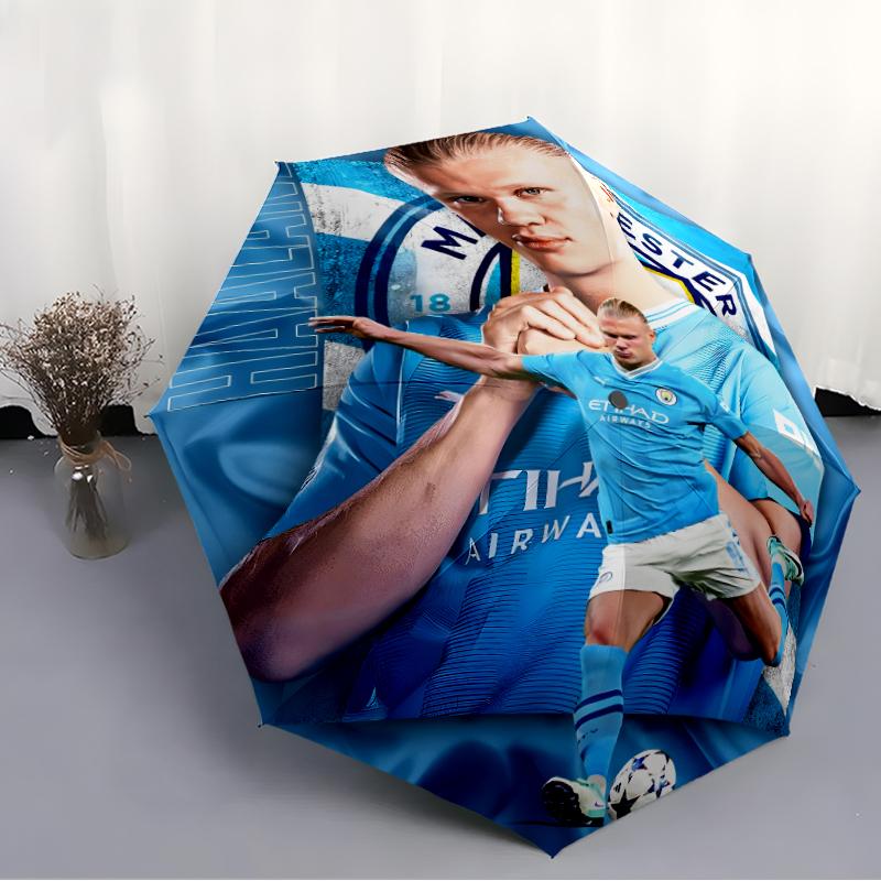 1pc H-Haaland Umbrella, Sun Protection, And UV Shielding. It Has Eight Sturdy Ribs for Outdoor Use And Perfect As a Holiday Gift
